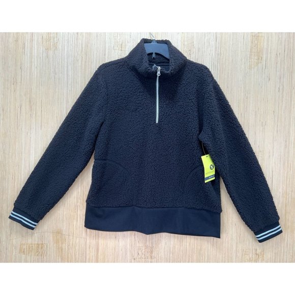 Xersion - Women's Quarter Zip Fleece Pullover Sweatshirt - Black - Large - Picture 1 of 14